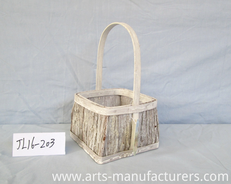 wood bark flower pot wood bark flower pot